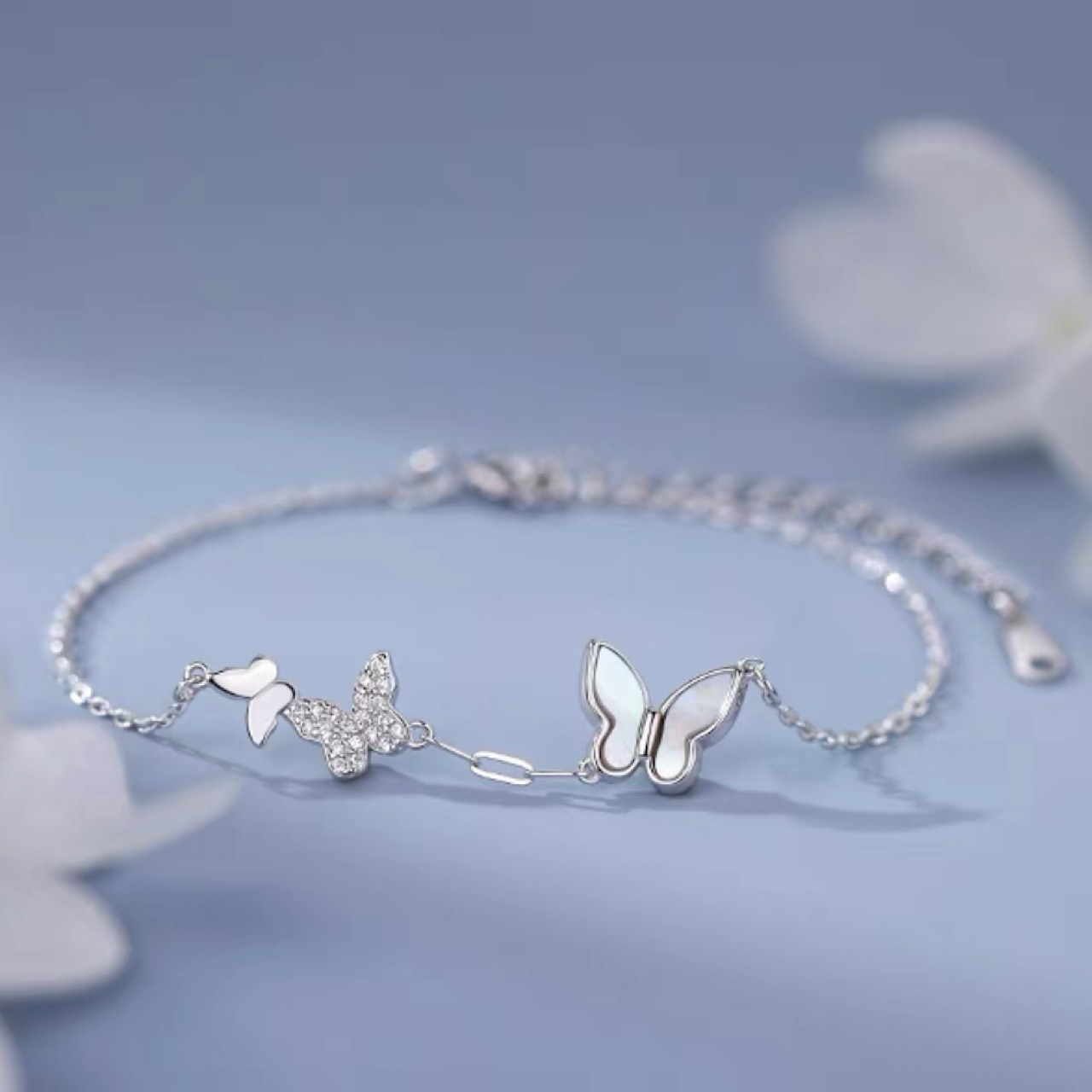 おしゃれ シルバー 蝶々 ブレスレット | fancy