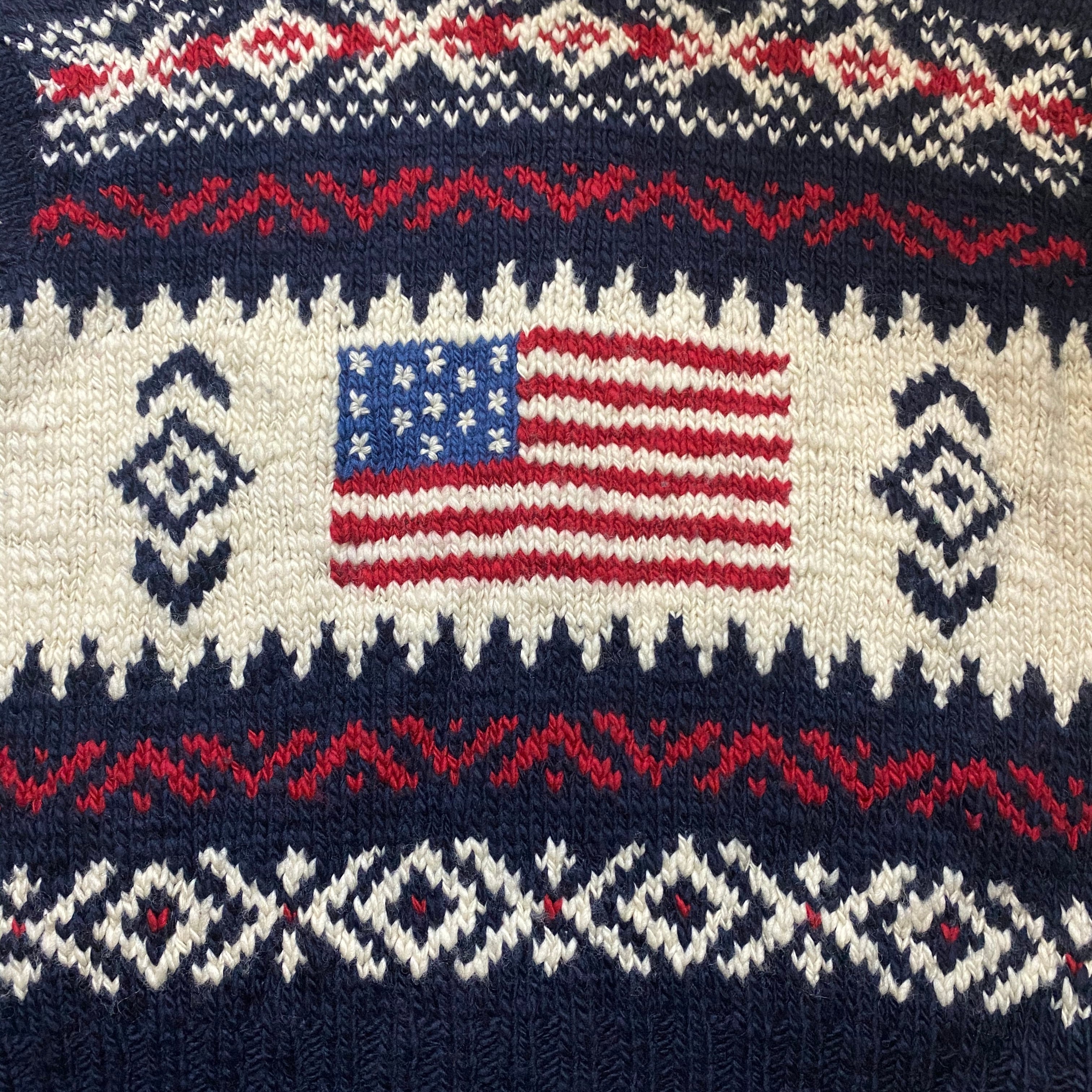 POLO by RALPH LAUREN cowichan sweater “stars and stripes” | NOIR 