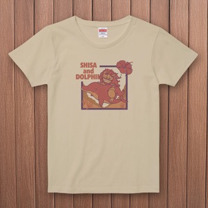SHISA and DOLPHIN-Tシャツ・レディース(サンドベージュ)