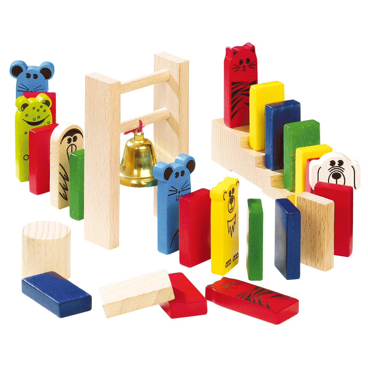 【木製おもちゃ】HABAアニマルドミノレース HABA アニマルドミノレース | 木のおもちゃ専門店 おもちゃ箱 イカロス