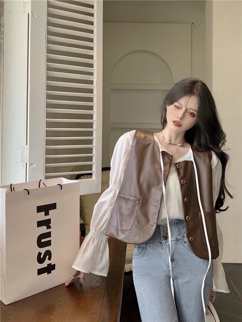 スタンダードレザージャケット オータム薄手スタイルショート レトロ 秋物 ブラックストロベリース27279561344