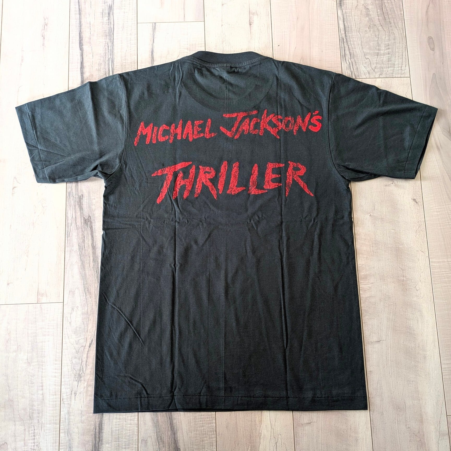完売SIZEは6月上旬再入荷予定！【マイケル・ジャクソン（Michael Jackson) 】『Thriller ( スリラー )』Tシャツ / ビンテージ加工 〚アメリカン雑貨 アメトイ〛