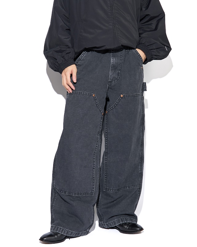 KOOKY ZOO "D.KNEE WORK PANTS〔FADE BLACK〕"