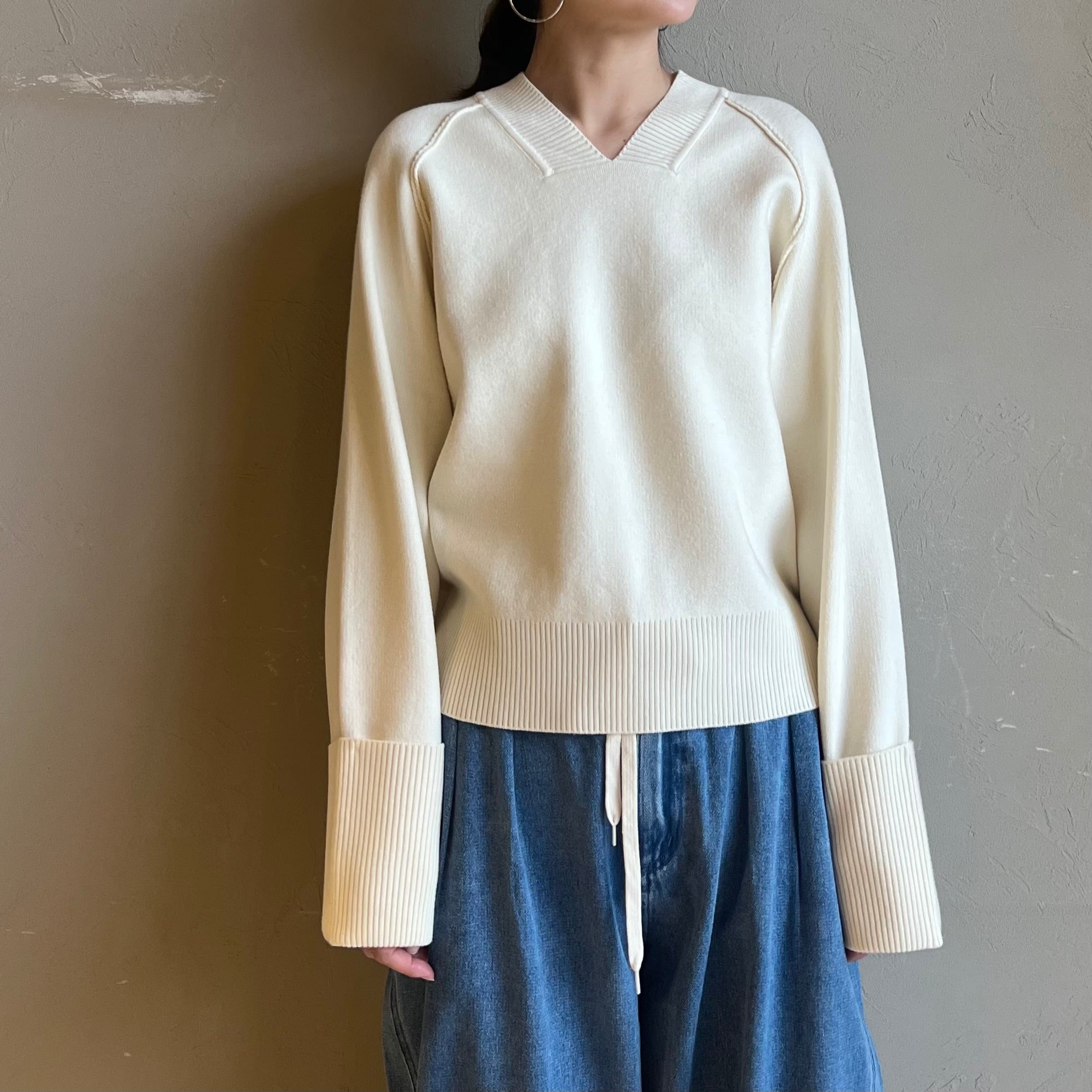 CYNICAL 】ウォッシャブルVネッククロップドニット | valance 福井