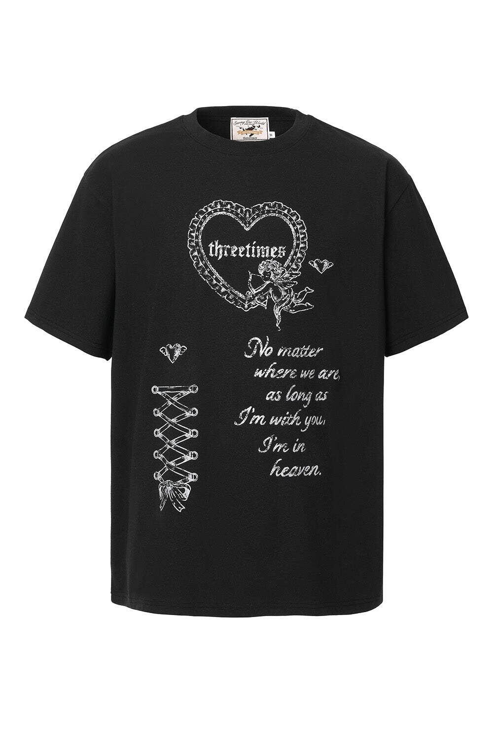 threetimes] Cupid box tee (black) 正規品 韓国ブランド 韓国通販