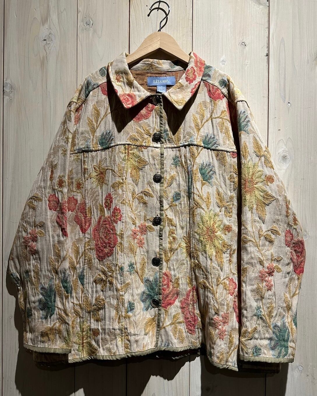 a.k.a.C.a.k.a vintage】Flower Pattern Vintage Loose Goblin Jacket 