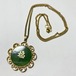 Vintage Chinese Character Nephrite Pendant Necklace