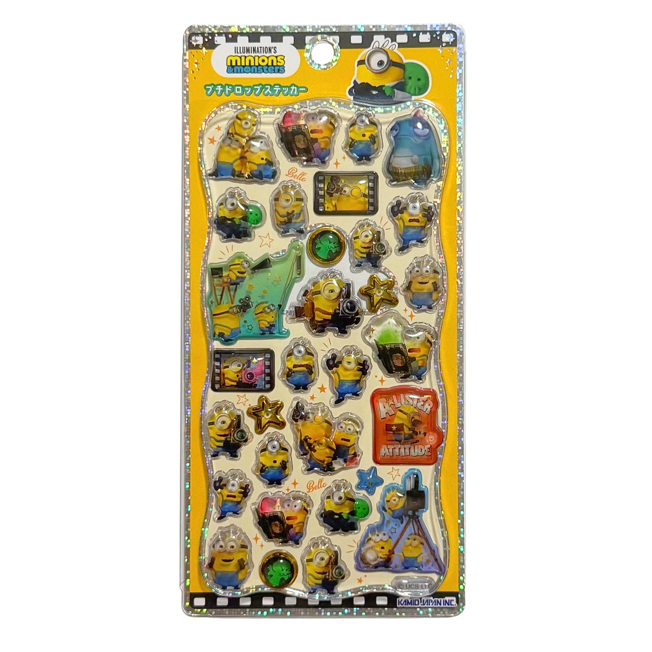 プチドロップステッカー　ミニオンズ＆モンスターズ　イエロー - 1