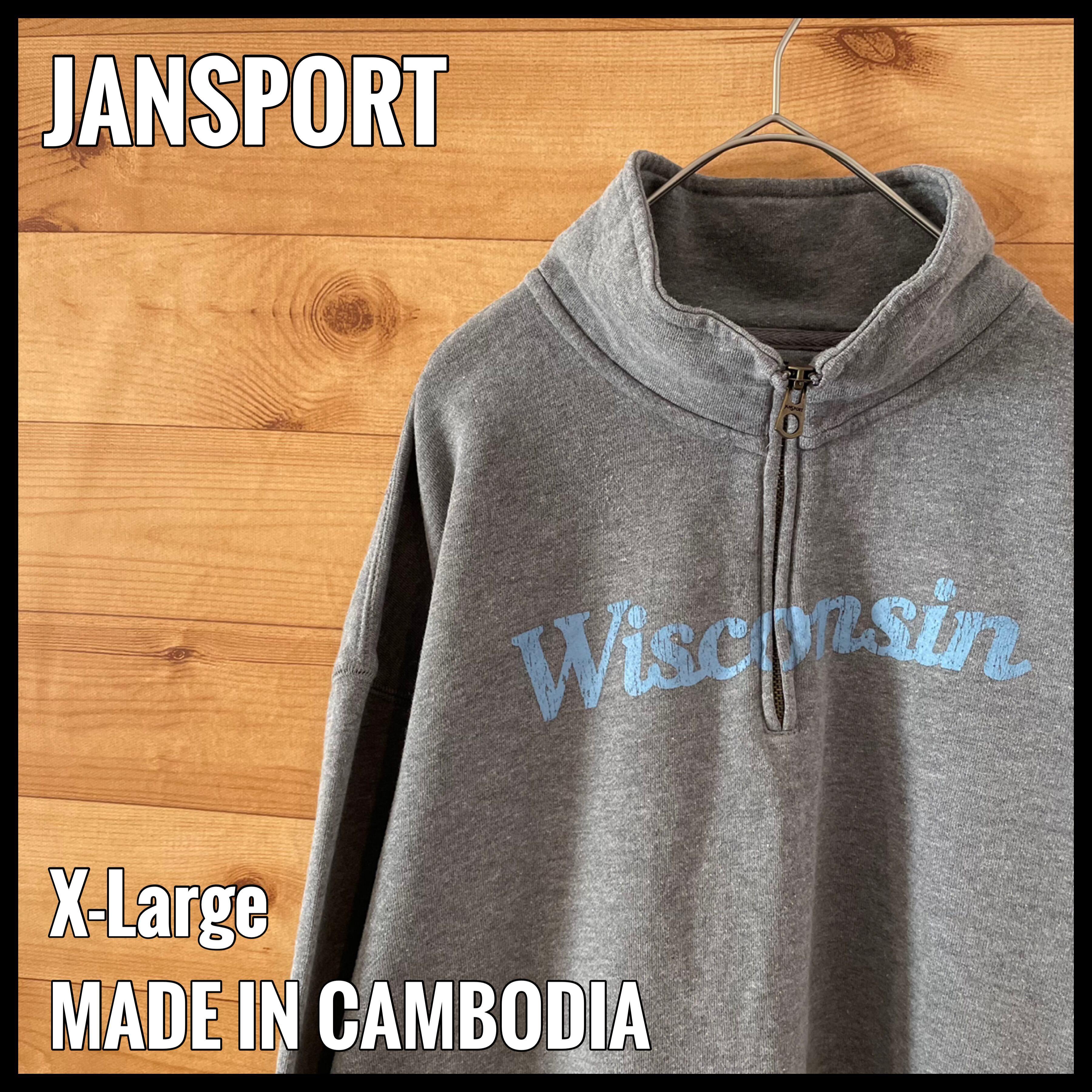 JANSPORT】カレッジ ウィスコンシン大学 wisconsin ハーフジップ