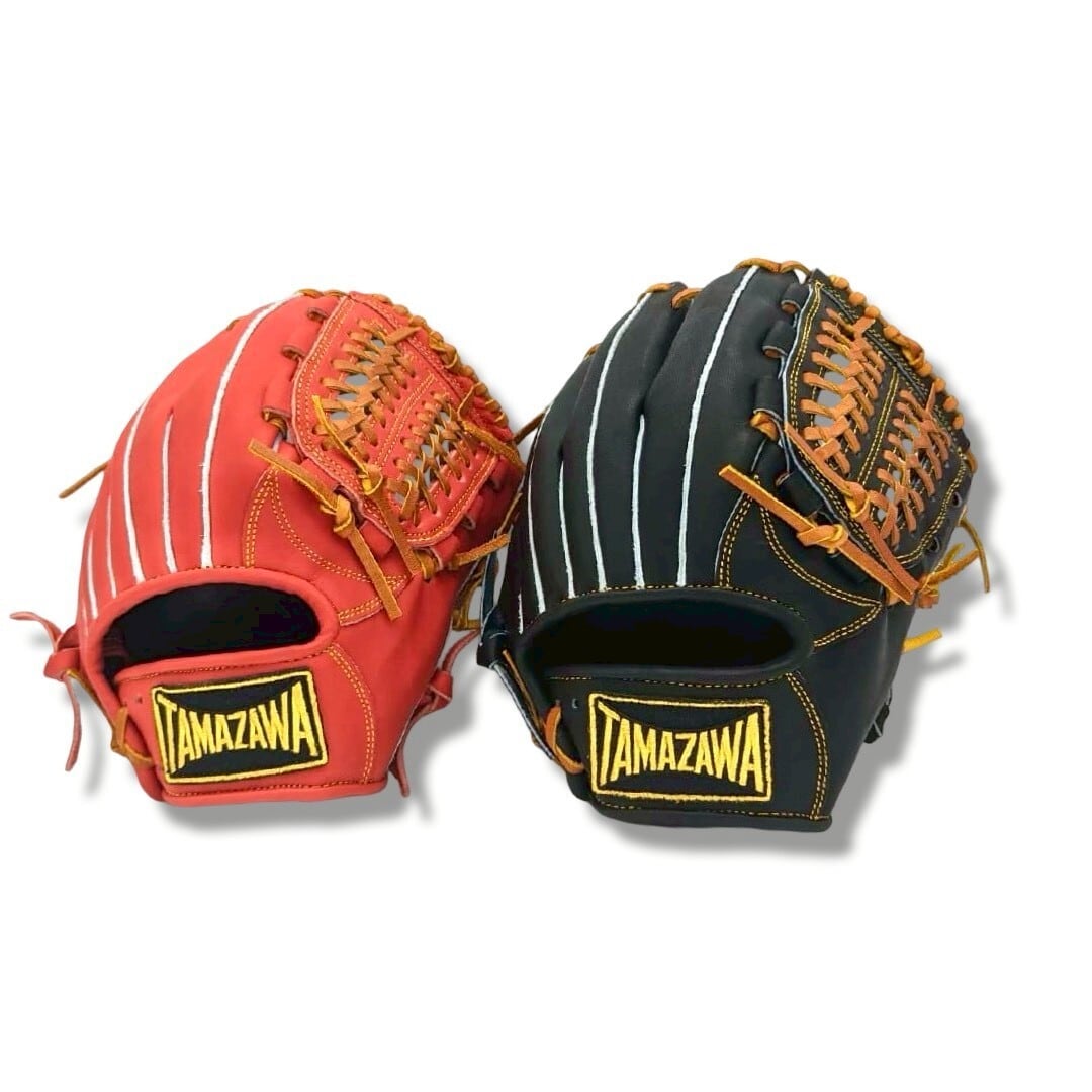 【軟式】玉澤 内野手用グローブ ADVENTURE TG-41AD(本体:Rオレンジ、ブラック)タマザワ