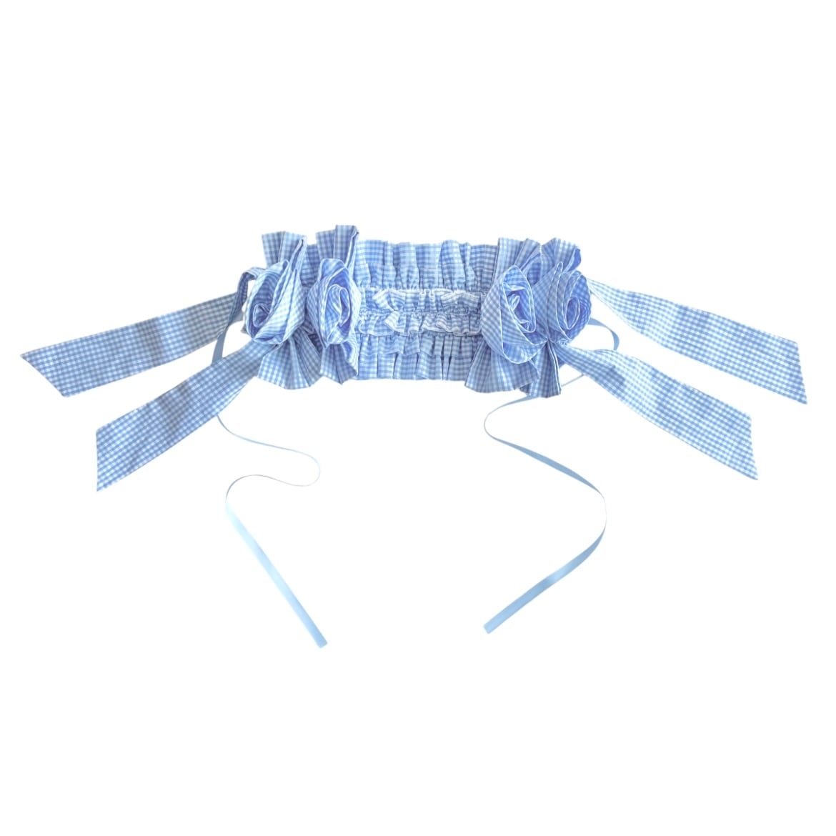 ローズリボンヘッドドレス　BLUE