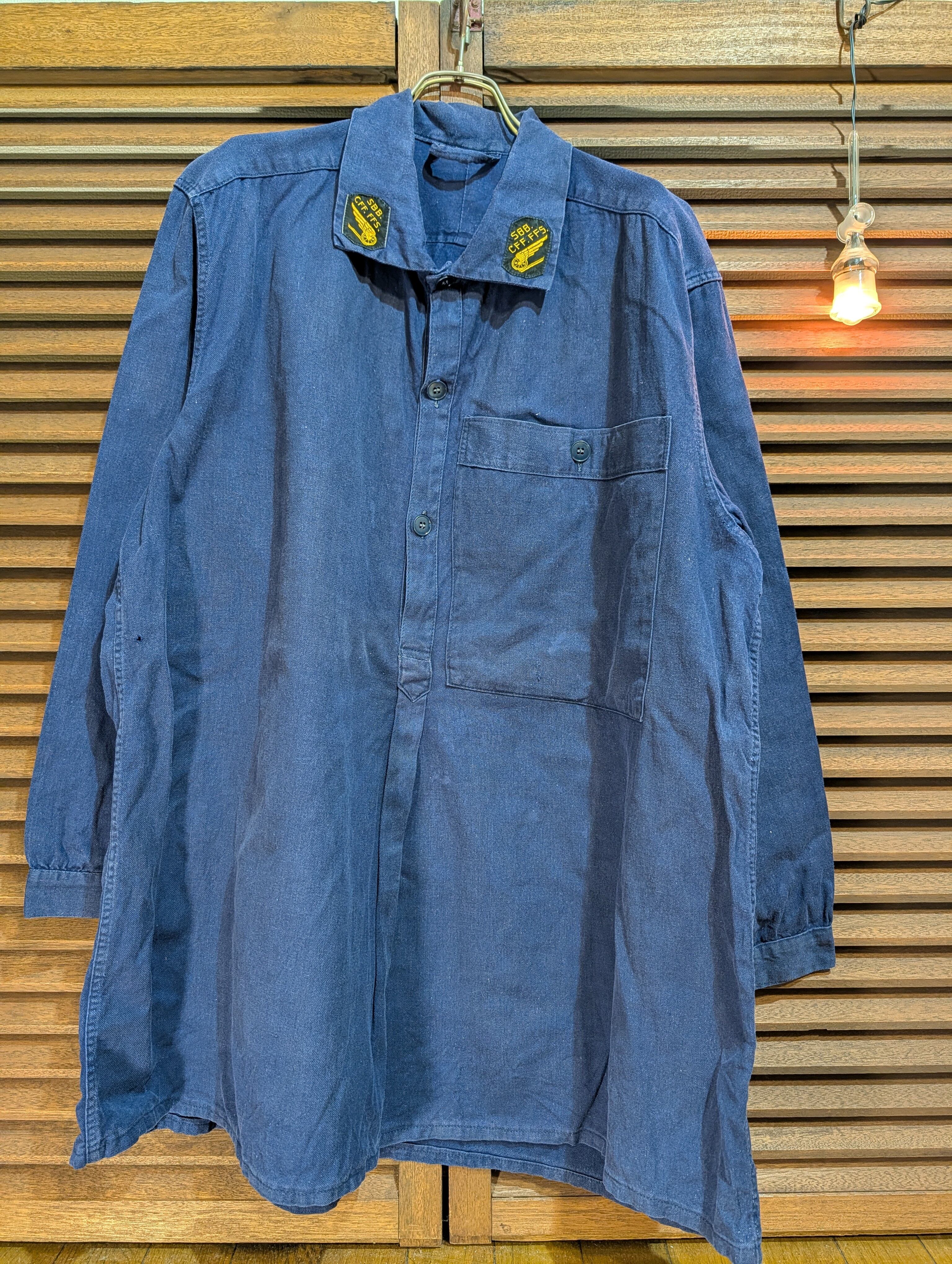 50-60s Switherland SBB.CFF.FFS Cotton Smock