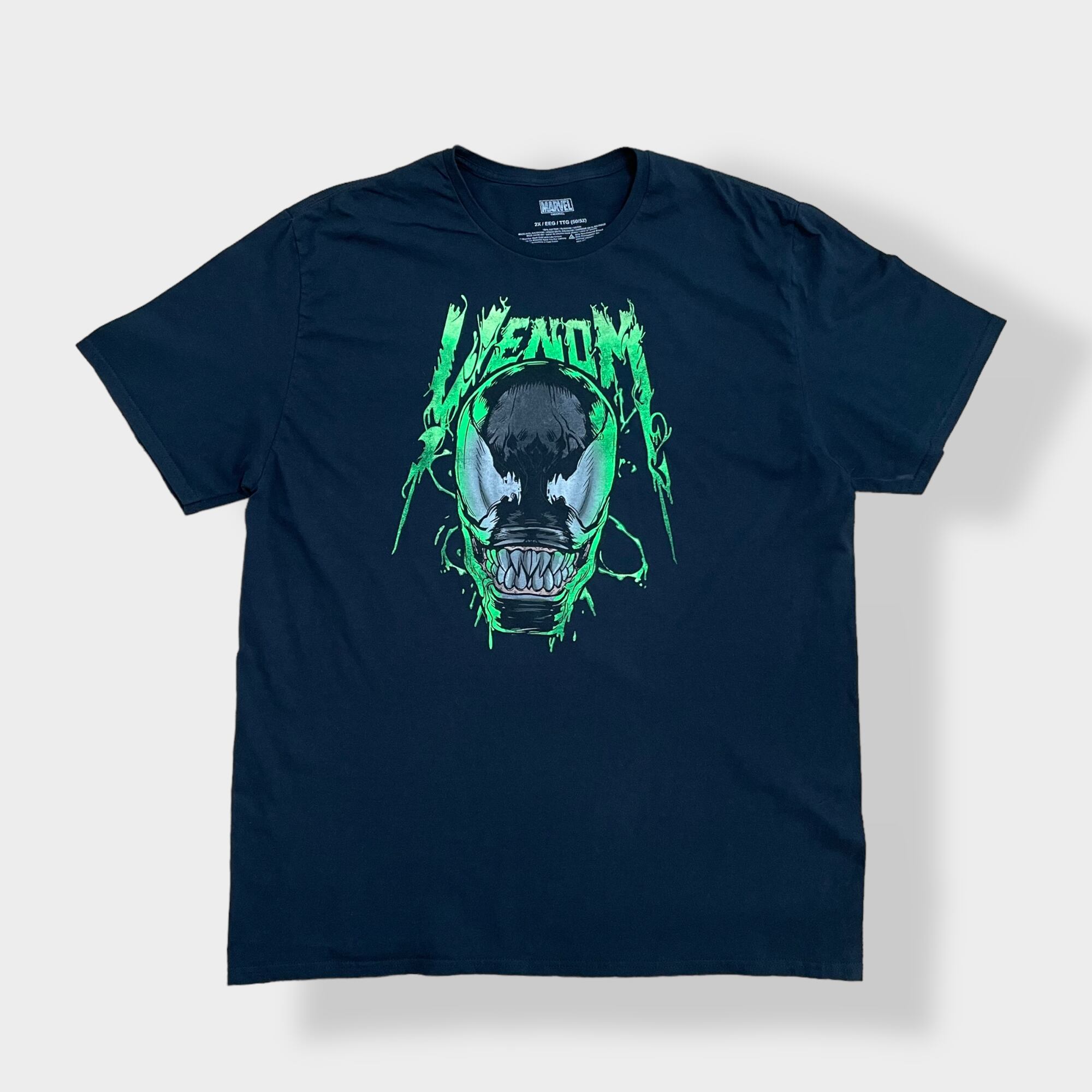 MARVEL】2XL ビッグシルエット ヴェノム VENOM ロゴ プリント