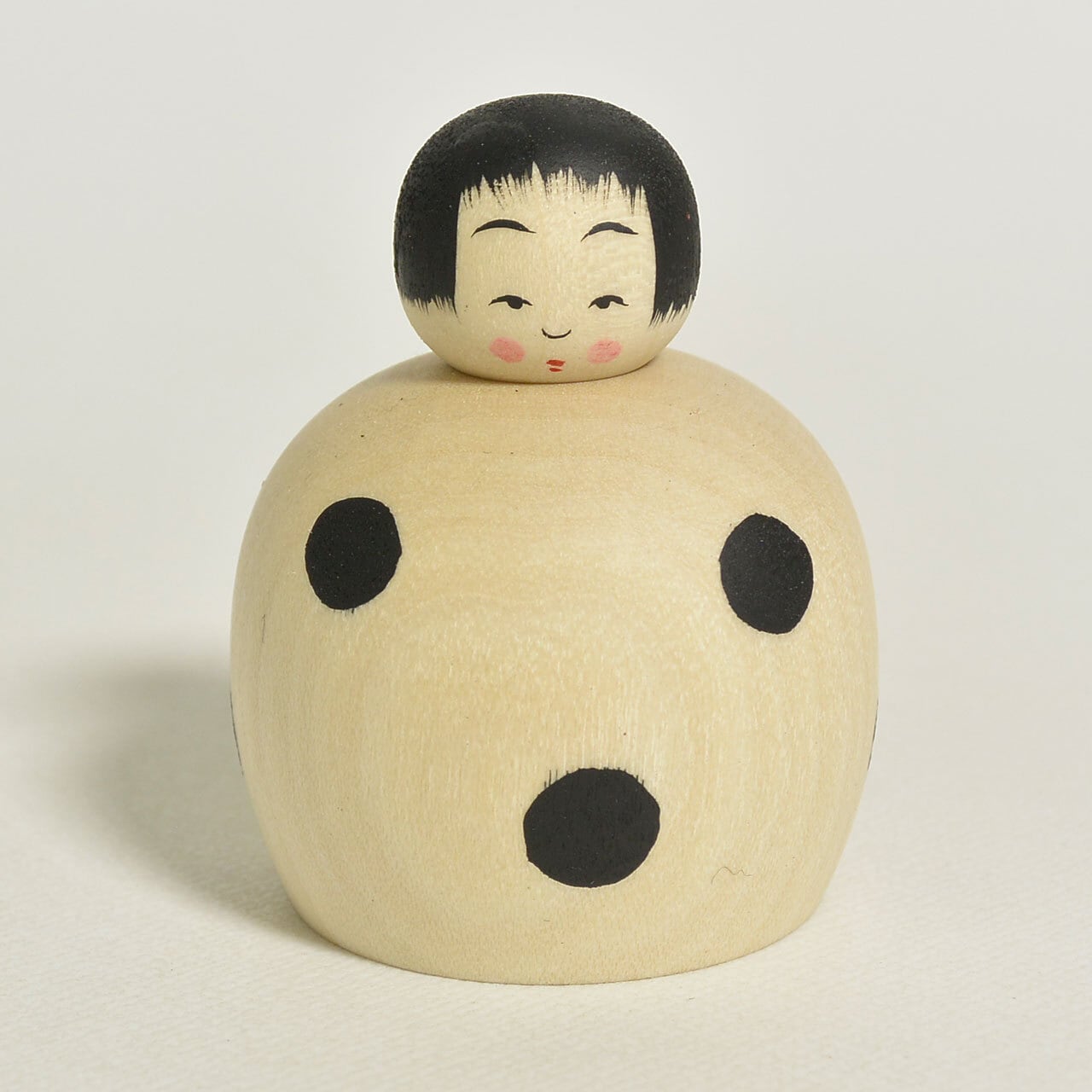豆大福ちゃんこけし 約1.5寸 約4.5cm 鈴木明 工人（作並系）#2507