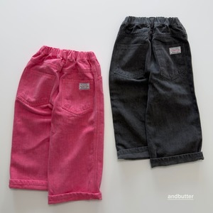 送料無料【予約】ANDBUTTER/Jr Slub Cotton Pants
