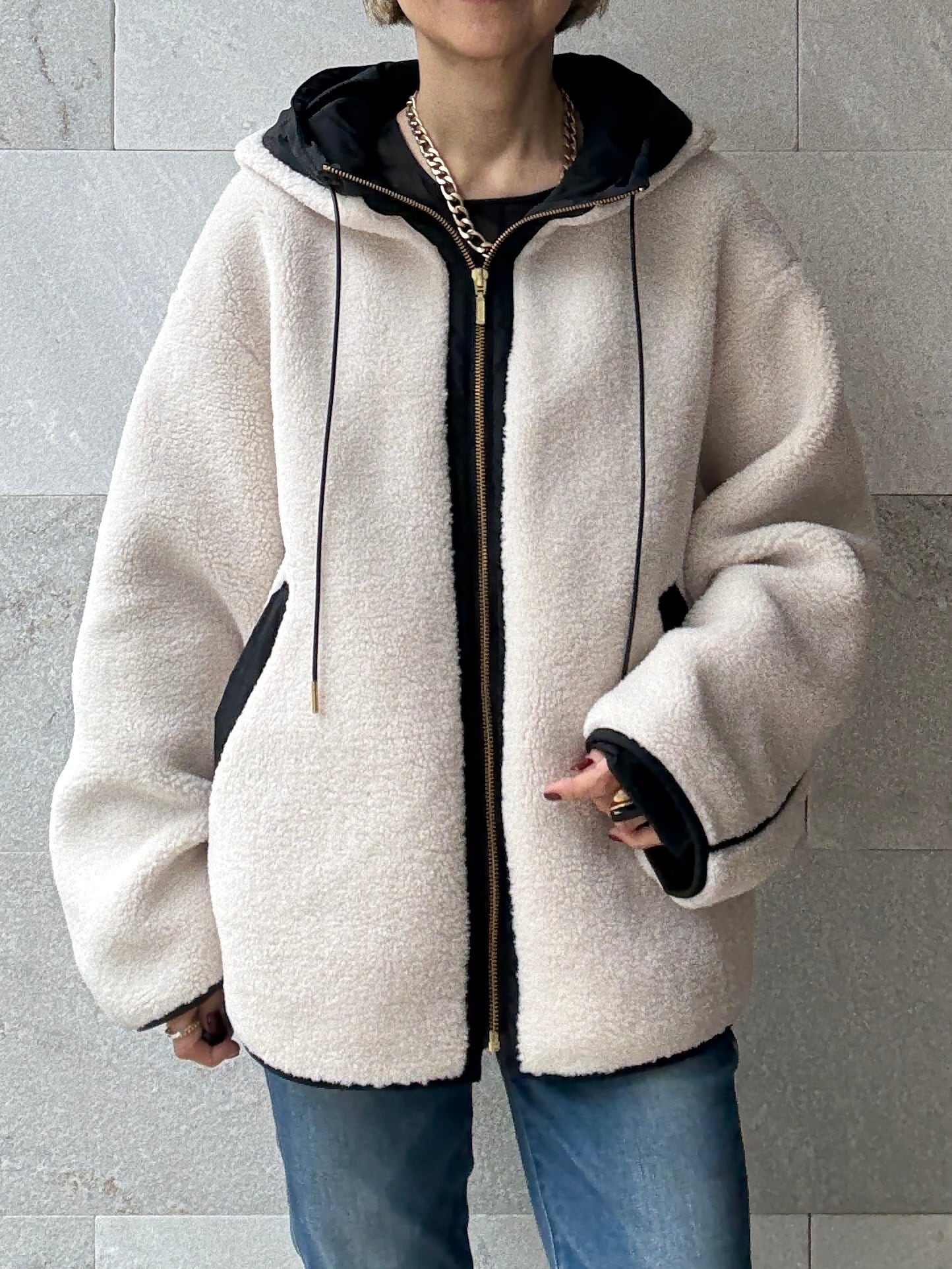 ボア フードブルゾン