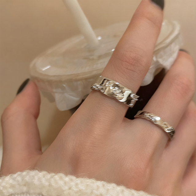 ZJ銀星の二重奏リング2点セット