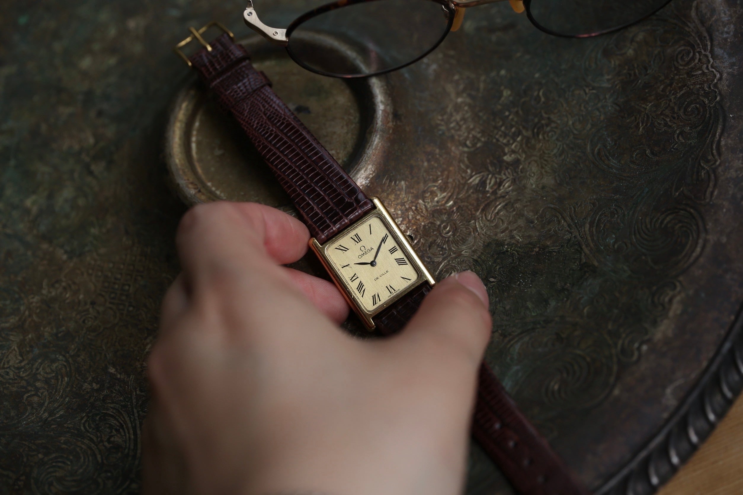 OMEGA】1975年製 デヴィル H型レクタンギュラー ローマンインデックス