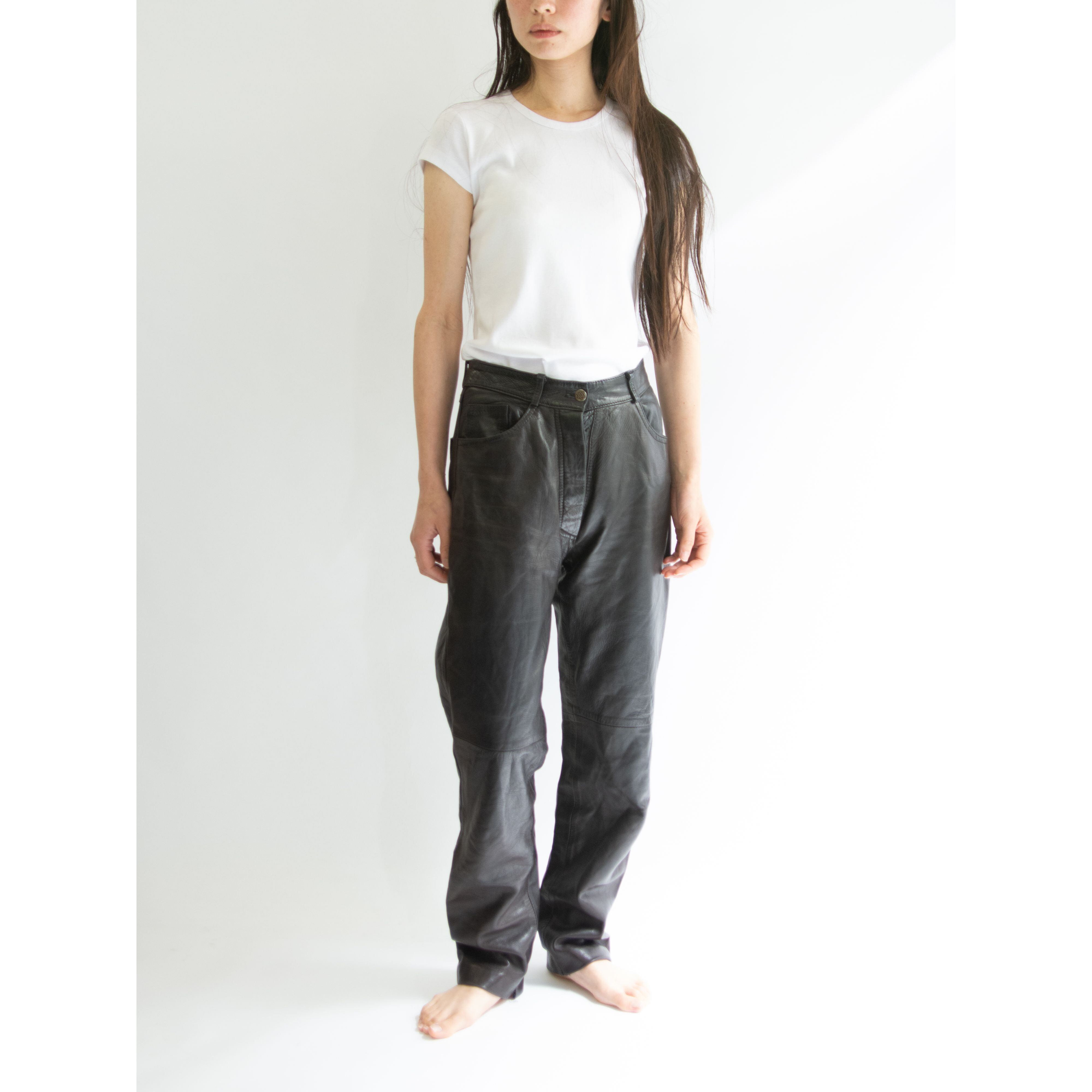 【PELLESSIMO】Made in France Leather Tapered Pants（フランス製 テーパード レザーパンツ）