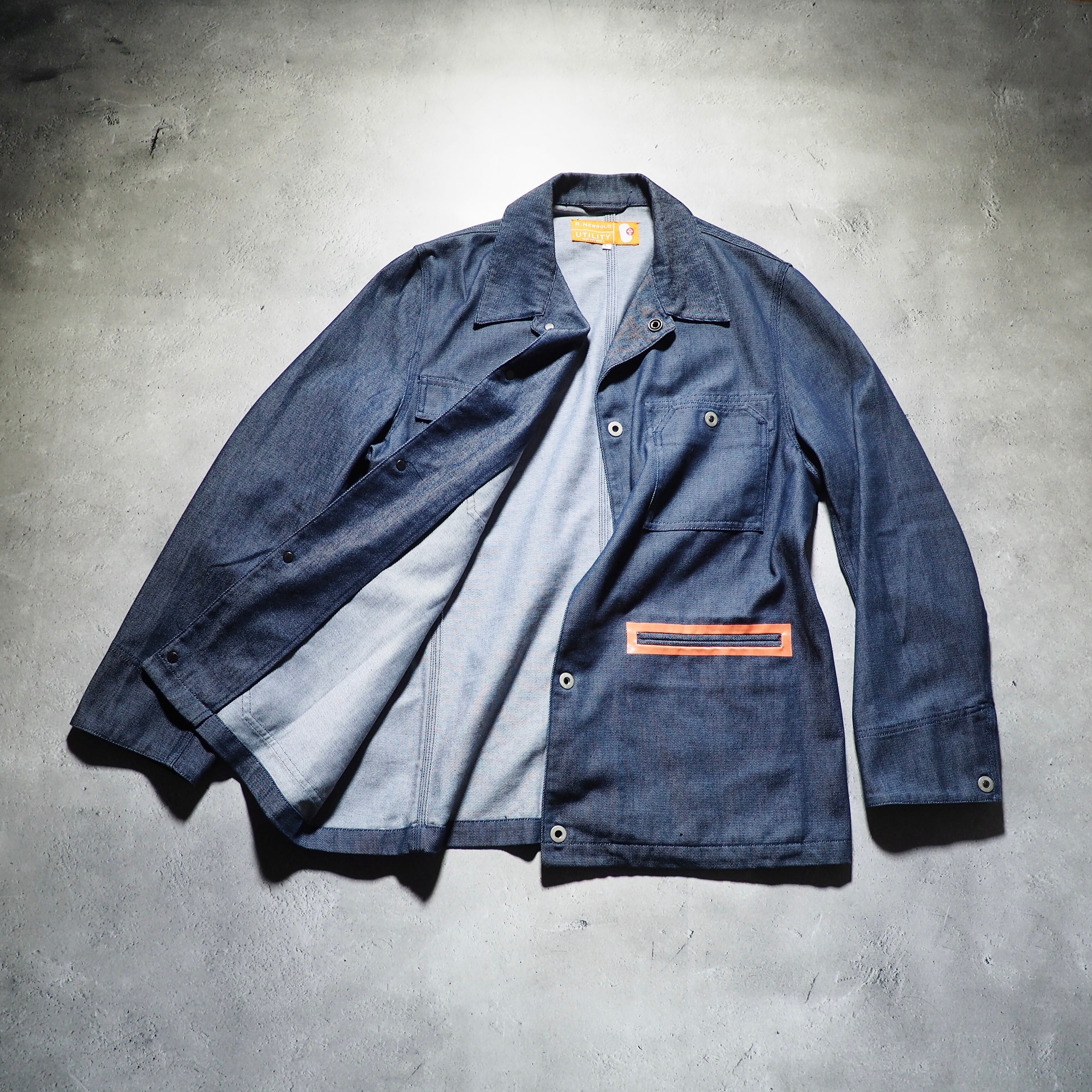 " R.NEWBOLD " Side Pockets Tape processing Design Denim jacket
