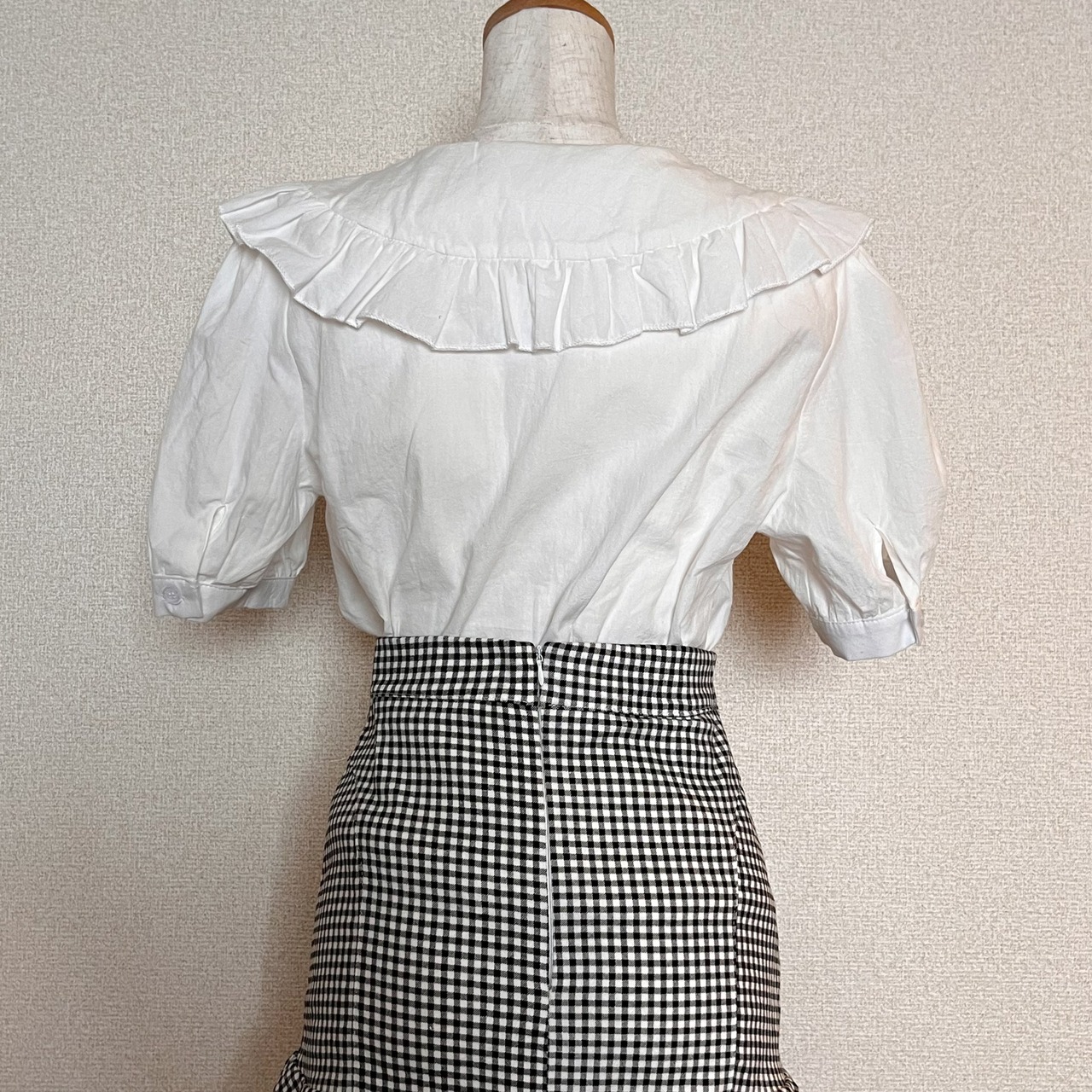 ギンガムウエイトレススカート LK825