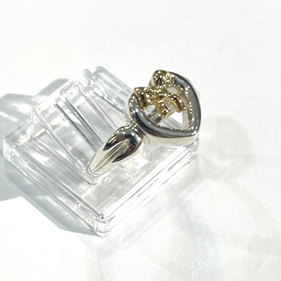 TIFFANY & Co.】【9号】2954 heart with ribbonハート リボン リング
