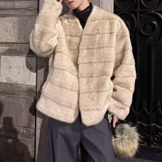 ノーカラー ショートファーブルゾン 3カラー D12153