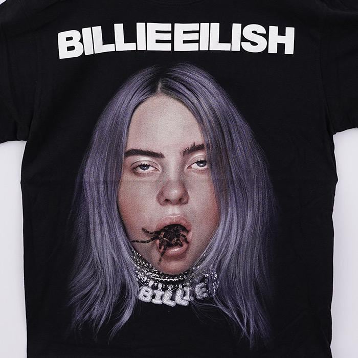 ビリーアイリッシュ プリントTシャツ バンドT ツアーT M 黒 10045 | fuufu 