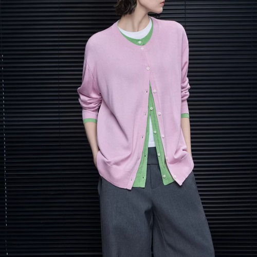 フェイクレイヤードカーディガン ・20792