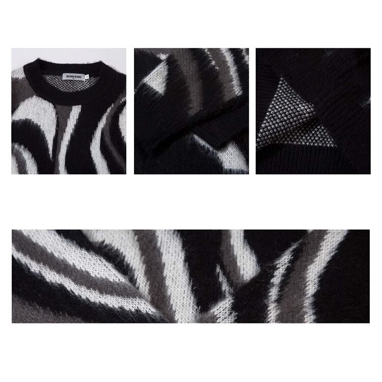 ★COLOR BLOCK ROUND NECK SWEATER　　　A0823