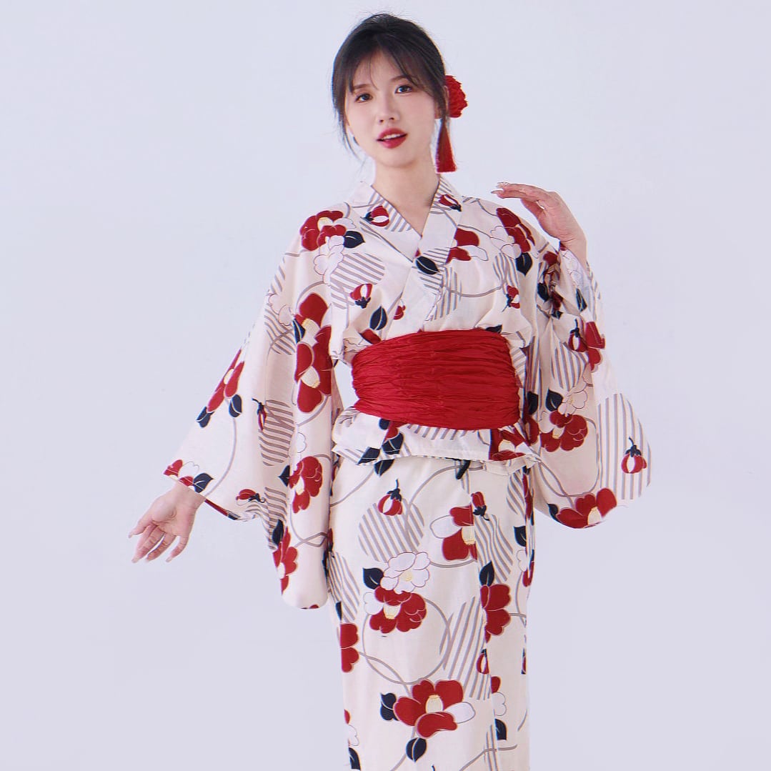即日発送】【再入荷】浴衣【和雅椿舞×茜】 セパレート 二部式 浴衣