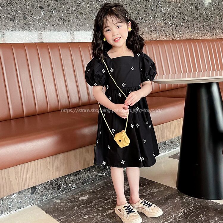 90 140 花柄 ヴィンテージ 全２色 ワンピース リンクコーデ ママサイズ有 親子コーデ 女の子 韓国子供服 子供服 キッズ Q Toworld キュートワールド 子供服 メール便は何点でも送料の合計は280円