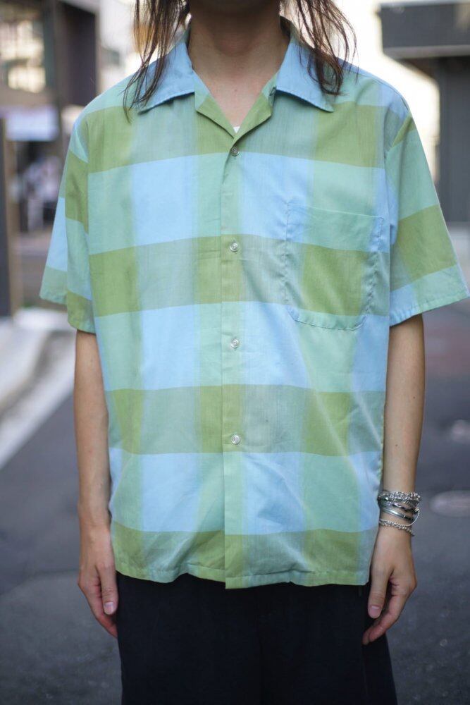 Vintage S/S Open Collar Shirt [1960s-] Vintage Open Collar Shirt 