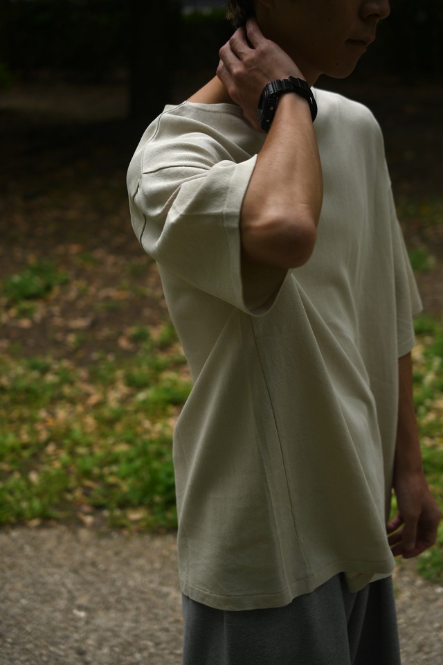 KAPTAIN SUNSHINE / Washi Tenjiku Boatneck Half-sleeve Tee (ASH GRAY)