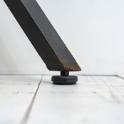 Black iron  Old oak & X edge legs work desk