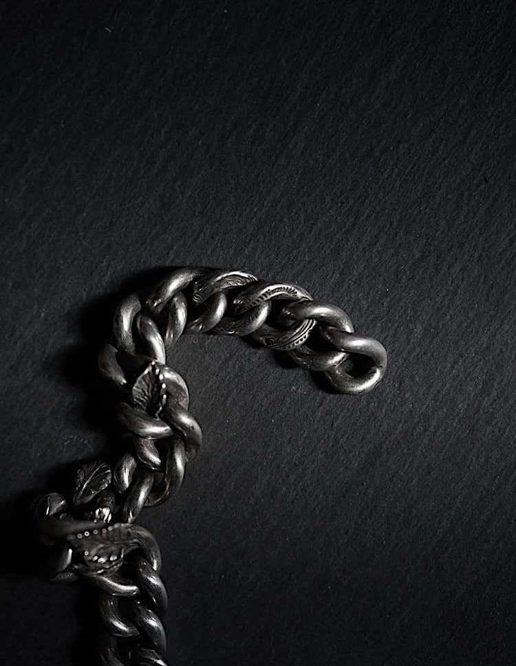 WERKSTATT MUNCHEN / BRACELET CURB CHAIN ROSEBUD | max's