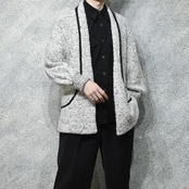design pile knit cardigan
