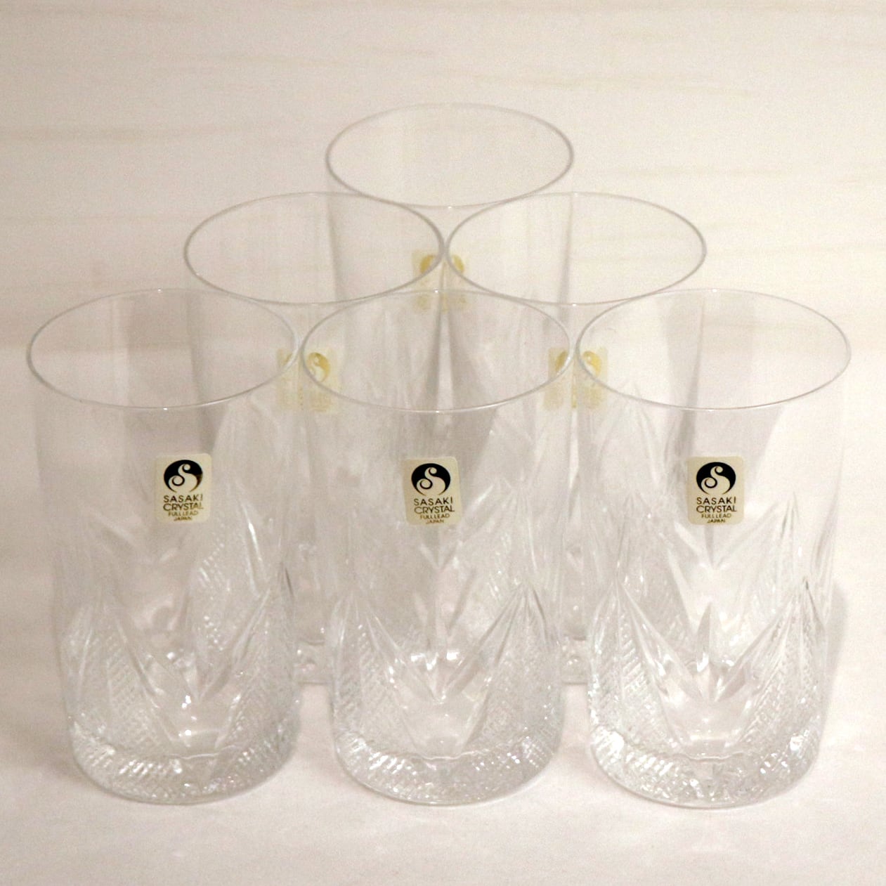 新品未使用 佐々木グラスのクリスタルグラス 12個セット