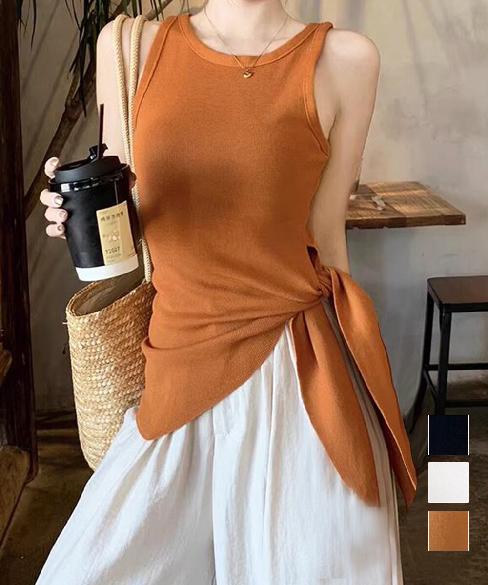 タンクトップ  サイドスリット夏服  A22913410