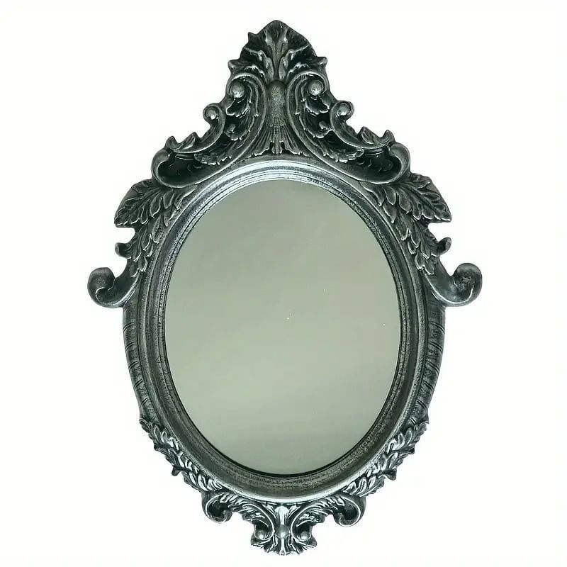 壁掛け鏡 アンティーク ヴィンテージ 彫刻 かがみ おしゃれ 姫系