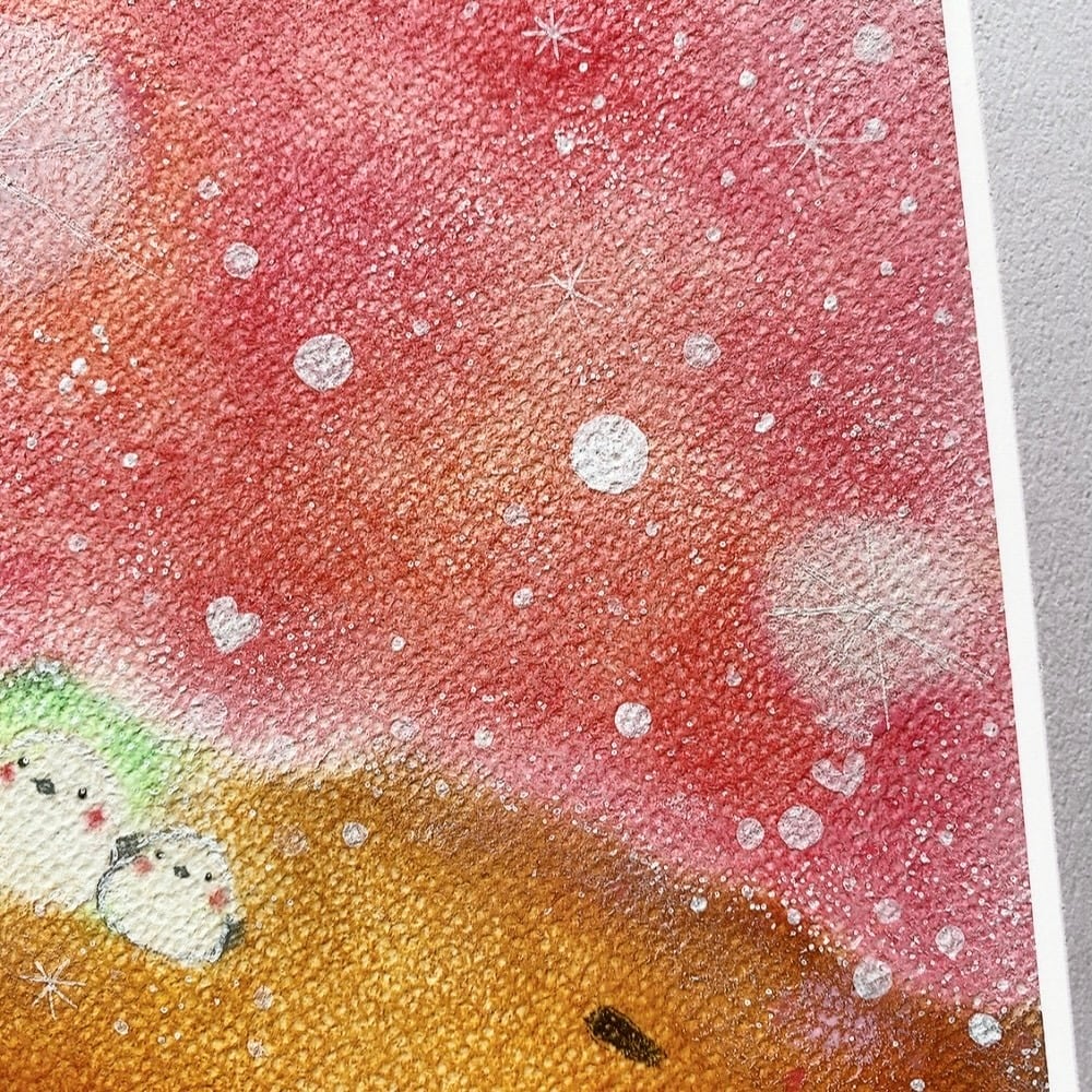 シマエナガと優しい木＊＊＊ホスピタルアート かわいい絵 桜の木