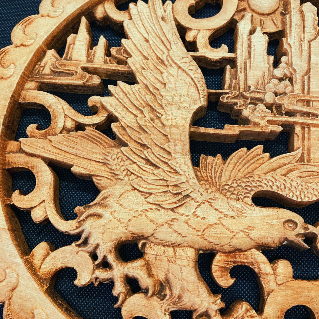 大鵬展翅 （鷹・鷲） | 月下蓮華彫刻堂