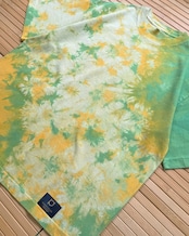 【セットアップ可】タイダイパステルビッグシルエット半袖Tシャツ 柑橘系