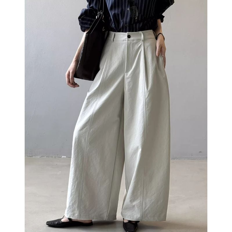 センタープレスカーブワイドパンツ 202184