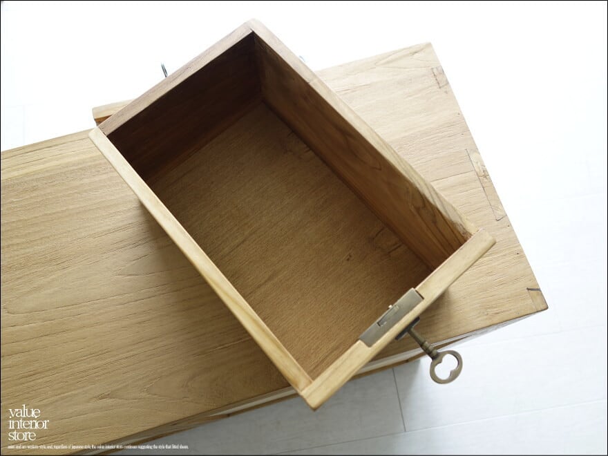 チーク総無垢 真鍮鍵箪笥N 収納家具 鍵付きタンス 箪笥 道具箱 チーク総無垢 真鍮鍵箪笥N 収納家具 鍵付きタンス 箪笥 道具箱