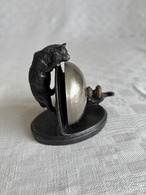 呼び鈴　卓上ベル　カウンターベル　縦型　猫２匹 19tof12-1　　