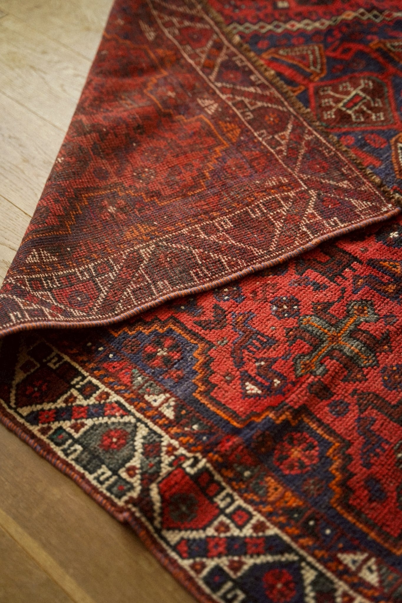 2034-Vintage Qashqai rug | 手織りのヴィンテージラグ専門店 | Bahr