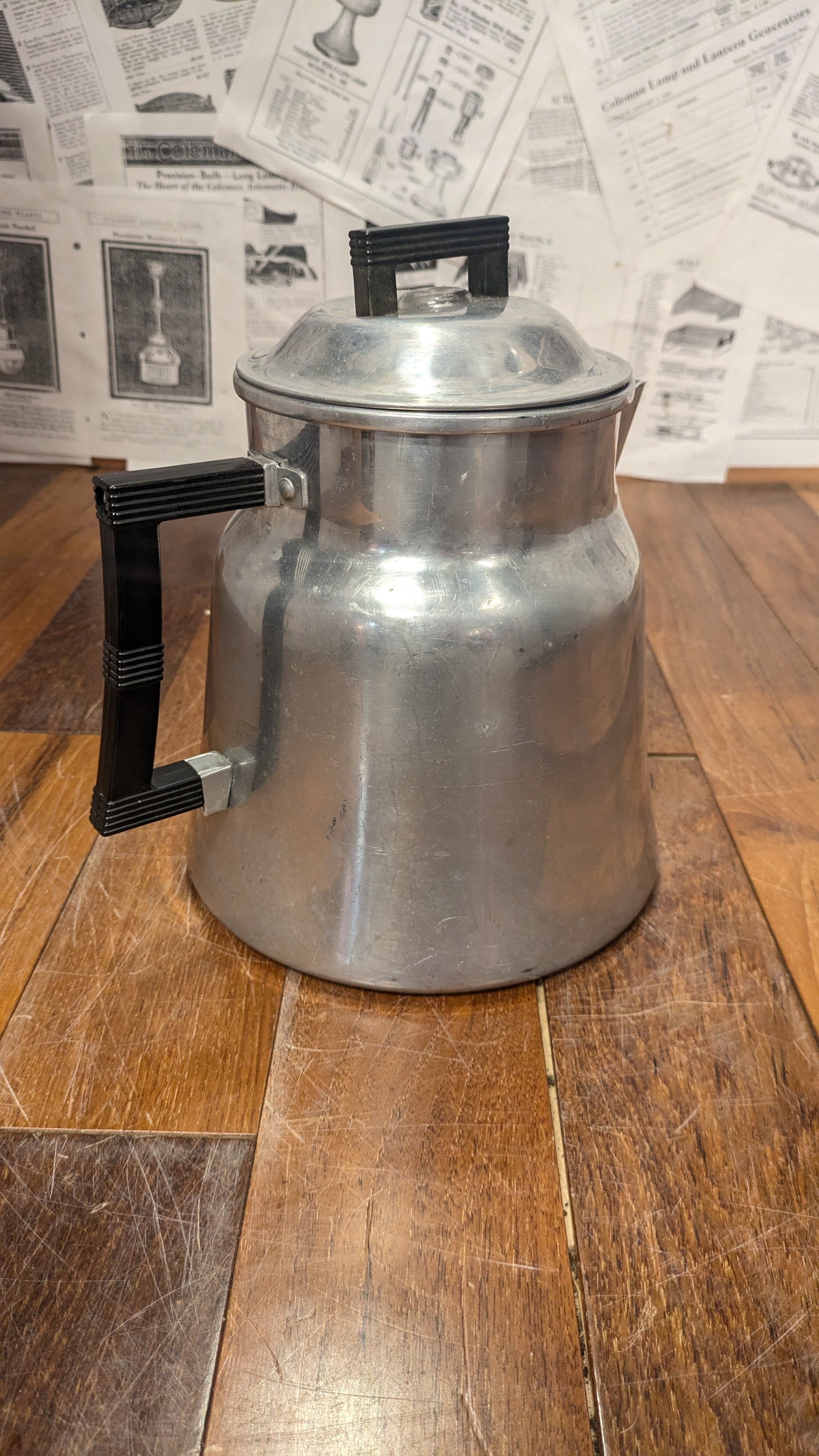 Vintage WEAREVER No3016 Aluminium Percolator Kettle madeinUSA