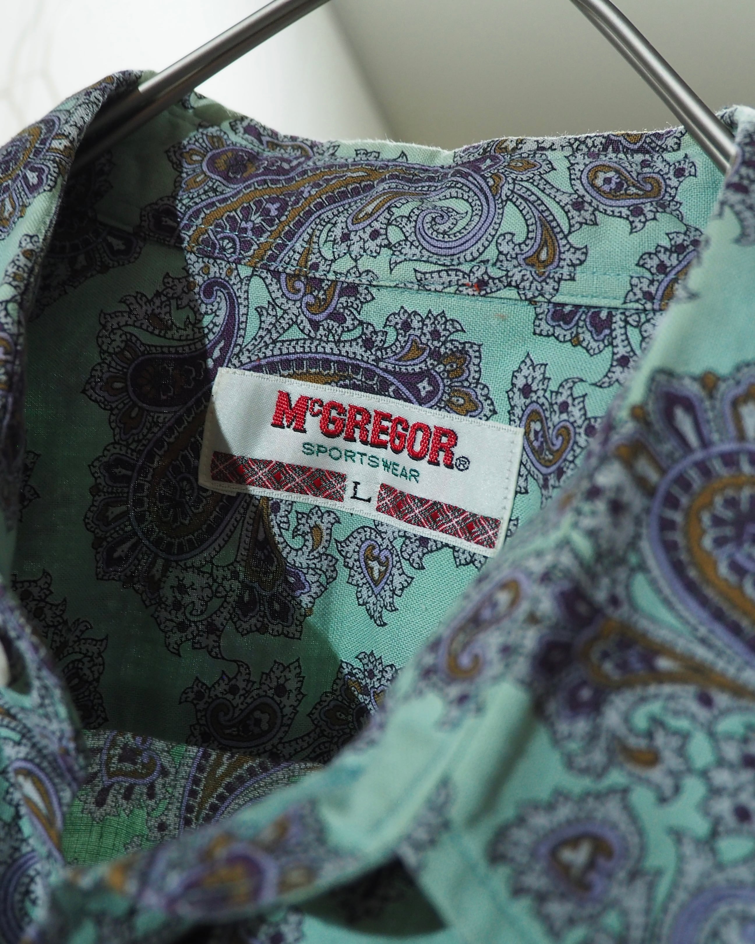 1990s " McGREGOR " Beautiful Paisley All Over Pattern Vintage Loose Shirt