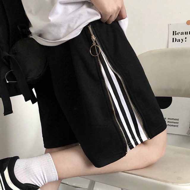 ブラックカジュアルショーツ レディースサマー薄手ハイウェストウェストルーズパンツ 夏物 ブルマー スーパーモール61760670611